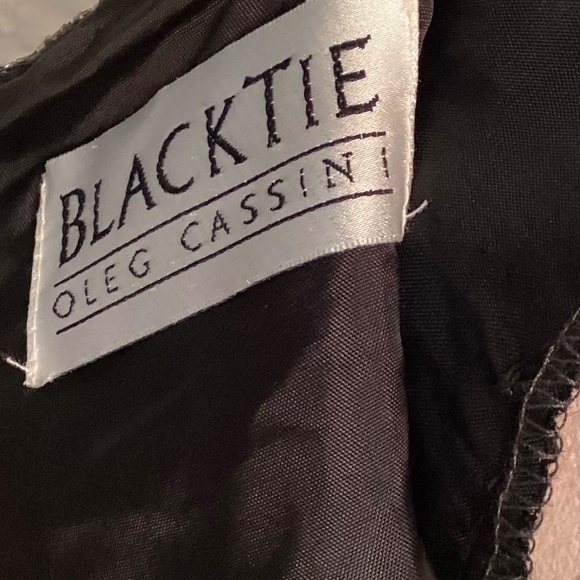 Vintage Black Tie Oleg Cassini Long Evening Gown - Picture 11 of 16